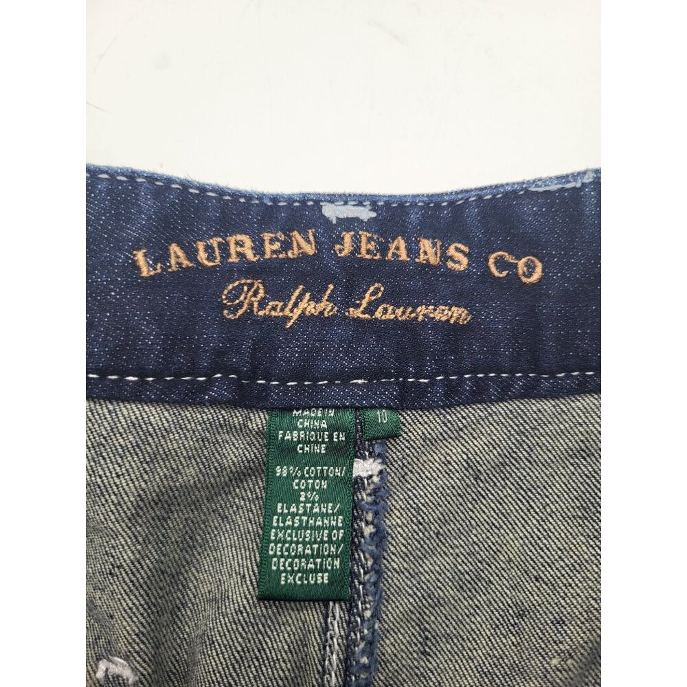 Ralph Lauren Jeans Co Women's SZ 10 Dark Wash Denim Shorts Preppy Classic - Picture 3 of 9